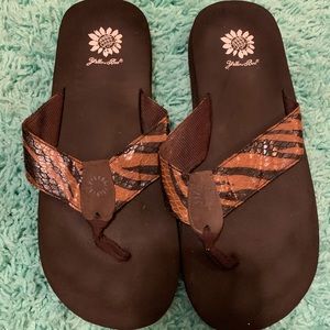 Yellow Box Flip Flops